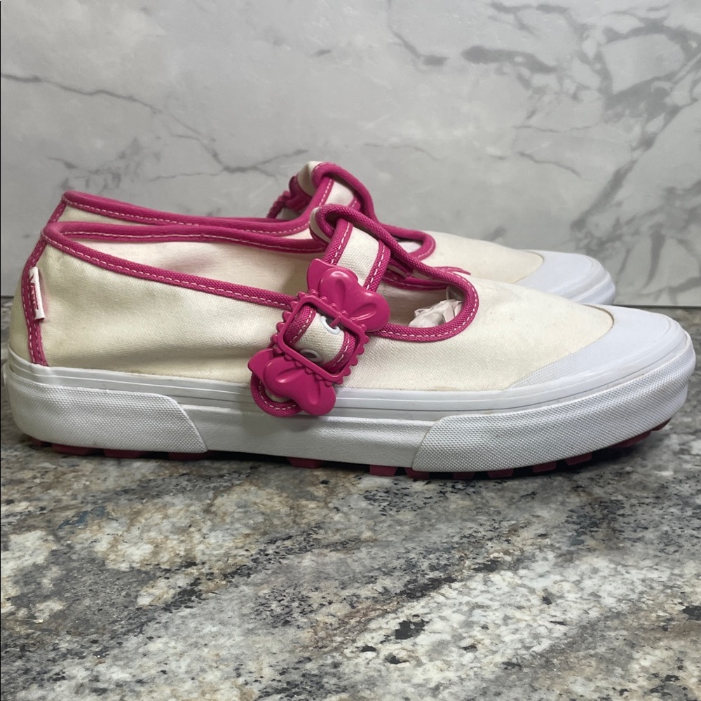 Vans X Barbie Style Mary Jane Skate 93 DX “White Pink” Sneaker Women’s Size 11 - Picture 6 of 9